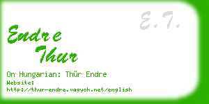 endre thur business card